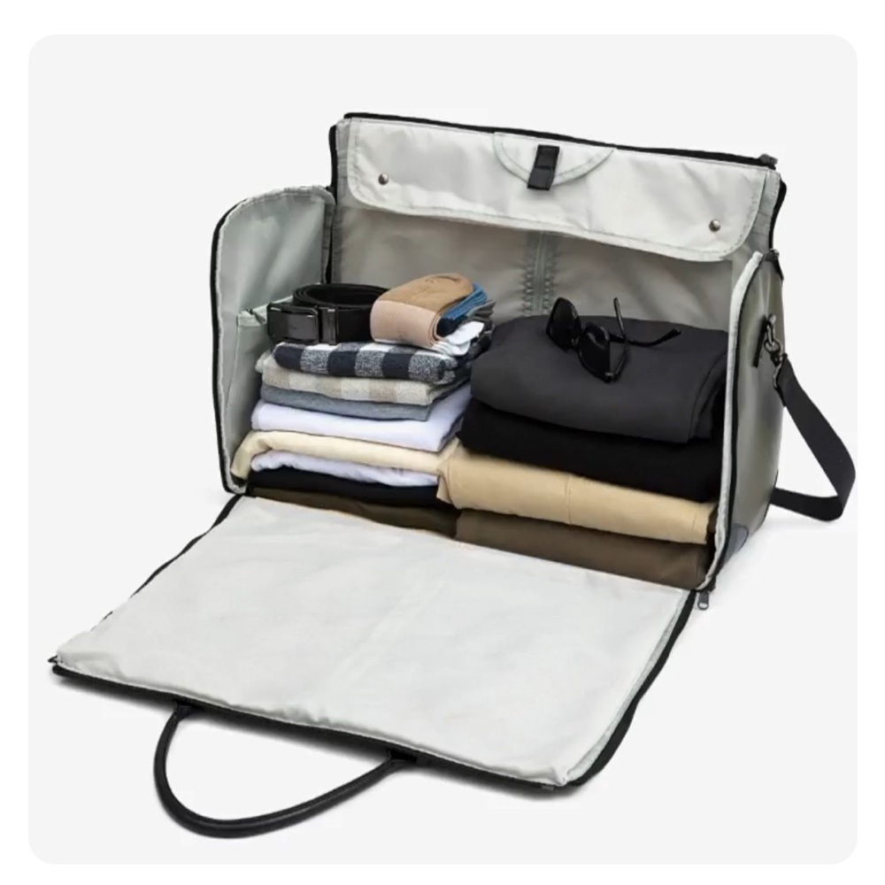 Jenni Bag- Olive Green and Black Travel Duffel Bag with Roller Component - Picture 4 of 5